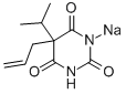 CAS 登录号：125-88-2， 4,6-二氧代-5-丙-2-基-5-丙-2-烯基-1H-嘧啶-2-醇钠