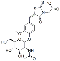 CAS 登录号：125261-87-2， 5-(4-(2-乙酰氨基-2-脱氧-beta-D-吡喃葡萄糖基氧基)-3-甲氧基苯基亚甲基)-2-硫酮噻唑烷-4-酮-3-乙酸酯铵盐