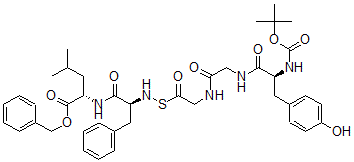 CAS#: 125482-08-8, tert-Butyloxycarbonyltyrosyl-glycyl-glycyl-phenylalanyl-psi(thioamide)leucyl benzyl ester