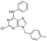 CAS#: 125802-42-8, 2-Chloro-9-[(4-Methylphenyl)Methyl]-N-Phenyl-9H-Purin-6-Amine