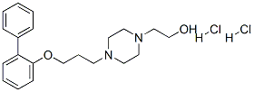 CAS 登录号：125849-28-7， 4-(3-((1,1'-联苯)-2-基氧基)丙基)-1-哌嗪乙醇二盐酸盐