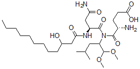 CAS#: 125850-33-1, N2-(3-Hydroxy-1-Oxododecyl)-L-Asparaginyl-N1-(1-(Dimethoxymethyl)-3-Methylbutyl)-L-Glutamamide