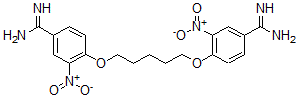 CAS#: 125901-98-6, 4-[5-(4-Carbamimidoyl-2-Nitrophenoxy)Pentoxy]-3-Nitrobenzenecarboximidamide