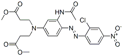 CAS 登录号：1260-35-1， 甲基 N-[3-(乙酰氨基)-4-[(2-氯-4-硝基苯基)偶氮]苯基]-N-(3-甲氧基-3-氧代丙基)-beta-丙氨酸酯
