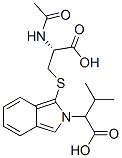 CAS 登录号：126478-70-4， (2R)-2-[1-[(2R)-2-乙酰氨基-3-羟基-3-氧代丙基]硫基异吲哚-2-基]-3-甲基丁酸