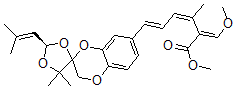 CAS 登录号：126572-77-8， (2E,3Z,5E)-6-[(2R)-4,4-二甲基-2-(2-甲基丙-1-烯基)螺[1,3-二氧戊环-5,2'-3H-1,4-苯并二氧杂环己烷]-7'-基]-2-(甲氧基亚甲基)-3-甲基己-3,5-二烯酸甲酯