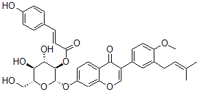 CAS#: 126654-66-8, [(2S,3R,4S,5S,6R)-4,5-Dihydroxy-6-(Hydroxymethyl)-2-[3-[4-Methoxy-3-(3-Methylbut-2-Enyl)Phenyl]-4-Oxochromen-7-Yl]Oxyoxan-3-Yl] (E)-3-(4-Hydroxyphenyl)Prop-2-Enoate