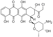 CAS#: 126722-64-3, 7-(4-Amino-5-Hydroxy-6-Methyloxan-2-Yl)Oxy-9-(2-Chloroacetyl)-4,6,9,11-Tetrahydroxy-8,10-Dihydro-7H-Tetracene-5,12-Dione