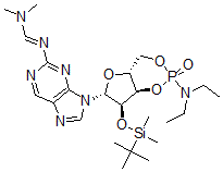 CAS#: 126922-65-4, 2'-Dimethyl-Tert-Butylsilyl-N(2)-(N,N-Dimethylamino)Methylene-Guanosine 3',5'-Cyclic Diethylphosphoramidate