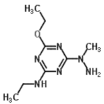CAS 登录号：127016-04-0， 4-乙氧基-N-乙基-6-(1-甲基肼基)-1,3,5-三嗪-2-胺