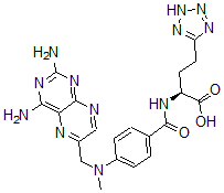 CAS#: 127105-48-0, (2S)-2-[[4-[(2,4-Diaminopteridin-6-Yl)Methyl-Methylamino]Benzoyl]Amino]-4-(2H-Tetrazol-5-Yl)Butanoic Acid
