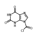 CAS#: 127265-49-0, 2,6-Dioxo-1,2,3,6-Tetrahydro-9H-Purine-9-Carbonyl Chloride