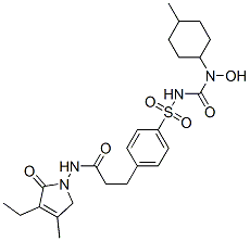 CAS#: 127554-89-6, 3-Ethyl-N-[2-[4-[[4-(Hydroxymethyl)Cyclohexyl]Carbamoylsulfamoyl]Phenyl]Ethyl]-4-Methyl-2-Oxo-5H-Pyrrole-1-Carboxamide