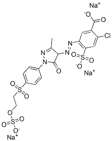 CAS#: 12769-09-4, Trisodium 2-Chloro-5-[[4,5-Dihydro-3-Methyl-5-Oxo-1-[4-[[2-(Sulphonatooxy)Ethyl]Sulphonyl]Phenyl]-1H-Pyrazol-4-Yl]Azo]-4-Sulphonatobenzoate