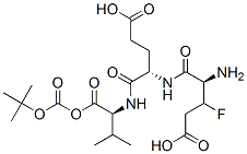 CAS#: 127708-86-5, 3-Fluoro-5-[[5-Hydroxy-1-[(1-Hydroxy-3-Methyl-1-Oxobutan-2-Yl)Amino]-1,5-Dioxopentan-2-Yl]Amino]-4-[(2-Methylpropan-2-Yl)Oxycarbonylamino]-5-Oxopentanoic Acid