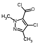 CAS#: 128141-47-9, 4-Chloro-1,3-Dimethyl-1H-Pyrazole-5-Carbonyl Chloride