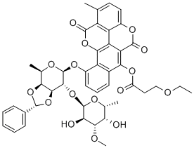 CAS 登录号：128201-92-3， 6-O-(3-乙氧基丙酰基)-3',4'-O-外-亚苄基教酒菌素