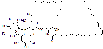 CAS#: 128443-10-7, O-Mannopyranosyl-(1-3)-O-mannopyranosyl-(1-4)-O-glucopyranosyl-(1-1)-2-N-tetracosanoylsphingenine