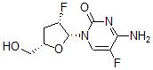 CAS 登录号：128496-09-3， 4-氨基-5-氟-1-[(2R,3S,5S)-3-氟-5-(羟基甲基)四氢呋喃-2-基]嘧啶-2-酮