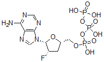 CAS 登录号：128531-73-7， [(2S,4S,5R)-5-(6-氨基嘌呤-9-基)-4-氟四氢呋喃-2-基]甲基(羟基-膦酰氧基磷酰)磷酸氢酯