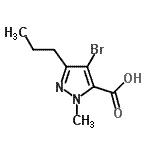 CAS#: 128537-50-8, 4-Bromo-1-Methyl-3-Propyl-1H-Pyrazole-5-Carboxylic Acid