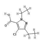 CAS#: 128537-59-7, 4-Chloro-1,3-Diethyl-1H-Pyrazole-5-Carboxylic Acid
