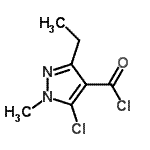 CAS#: 128564-58-9, 5-Chloro-3-Ethyl-1-Methyl-1H-Pyrazole-4-Carbonyl Chloride