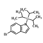 CAS 登录号：128564-66-9， 5-溴-1-(三异丙基硅烷基)-1H-吲哚