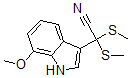 CAS#: 128717-80-6, 2-(7-Methoxy-1H-Indol-3-Yl)-2,2-Bis(Methylsulfanyl)Acetonitrile