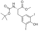 CAS 登录号：128781-80-6， N-[(1,1-二甲基乙氧基)羰基]-3,5-二碘-L-酪氨酸甲酯