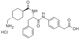 CAS#: 128837-71-8, 2-[4-[[(2S)-2-[[4-(Aminomethyl)Cyclohexanecarbonyl]Amino]-3-Phenylpropanoyl]Amino]Phenyl]Acetic Acid Hydrochloride