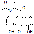 CAS 登录号：128864-31-3， [(2S)-1-(4,5-二羟基-10-氧代-9H-蒽-9-基)-1-氧代丙烷-2-基]乙酸酯
