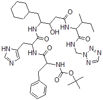 CAS 登录号：129049-51-0， N-(叔-丁氧基碳醛)-苯丙氨酰-组氨酰-(4-氨基-3-羟基-5-环己基)-五羰基-异亮氨酰-(2-酰胺基甲基)四唑