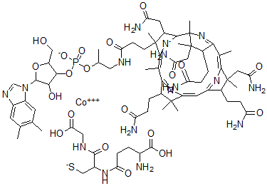 CAS 登录号：129128-04-7， 谷胱甘酰钴胺素