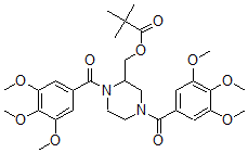 CAS#: 129229-90-9, [1,4-Bis(3,4,5-Trimethoxybenzoyl)Piperazin-2-Yl]Methyl 2,2-Dimethylpropanoate