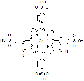 CAS#: 129232-35-5, Dicyano-cobalt(III)-tetrakis(4-sulfonatophenyl)porphyrin