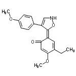 CAS 登录号：129414-88-6， (6E)-4-乙基-3-甲氧基-6-[4-(4-甲氧基苯基)-1,2-恶唑-5(2H)-亚基]-2,4-环己二烯-1-酮