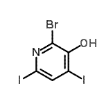 CAS#: 129611-33-2, 2-Bromo-4,6-Diiodo-Pyridin-3-Ol