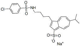 CAS#: 129648-96-0, Sodium 3-[4-[(4-Chlorophenyl)Sulfonylamino]Butyl]-6-Propan-2-Ylazulene-1-Sulfonate