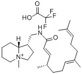 CAS#: 129744-24-7, (2E,4S,7E)-N-[[(1S,4S,8aR)-4-Methyl-1,2,3,5,6,7,8,8a-Octahydroindolizin-4-Ium-1-Yl]Methyl]-4,8,12-Trimethyltrideca-2,7,11-Trienamide