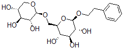 CAS 登录号：129932-48-5， (2R,3R,4S,5S,6R)-2-(2-苯基乙氧基)-6-[[(2S,3R,4S,5R)-3,4,5-三羟基四氢吡喃-2-基]氧基甲基]四氢吡喃-3,4,5-三醇