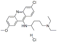 CAS 登录号：130-42-7， N'-(6-氯-2-甲氧基吖啶-9-基)-N,N-二乙基戊烷-1,4-二胺盐酸盐
