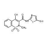 CAS#: 130262-92-9, 4-Hydroxy-N-[5-(Hydroxymethyl)-1,3-Thiazol-2-Yl]-2-Methyl-2H-1,2-Benzothiazine-3-Carboxamide 1,1-Dioxide