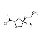 CAS#: 130307-79-8, 1,4-Anhydro-5,5-Dichloro-3,5-Dideoxy-2-O-Ethyl-2-C-Methyl-D-Erythro-Pentitol