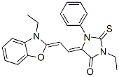 CAS 登录号：13033-91-5， 3-乙基-5-[(3-乙基苯并恶唑-2(3H)-亚基)亚乙基]-1-苯基-2-硫代咪唑烷-4-酮