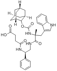 CAS 登录号：130332-27-3， 3-[[(1R)-2-[[(2R)-2-(2-金刚烷基氧基羰基氨基)-3-(1H-吲哚-3-基)-2-甲基-丙酰]氨基]-1-苯基-乙基]氨基甲酰]丙酸