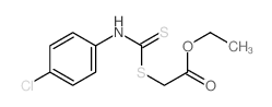 CAS 登录号：13037-08-6， 乙基[[[(4-氯苯基)氨基]硫代甲酰]硫代]乙酸酯