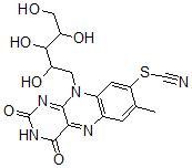 CAS#: 130574-30-0, 7-Methyl-10-(2,3,4,5-Tetrahydroxypentyl)-8-Thiocyanatobenzo[g]Pteridine-2,4-Dione