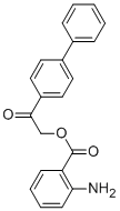 CAS 登录号：130627-14-4， [2-氧代-2-(4-苯基苯基)乙基]2-氨基苯甲酸酯