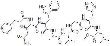 CAS#: 130800-38-3, 1-De(5-oxo-L-proline)-2-de-L-valine-3-D-phenylalanine-10-L-leucine-11-de-L-methioninamideranatensin methyl ester